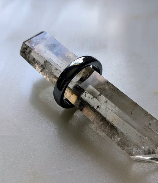 Round Hematite Ring