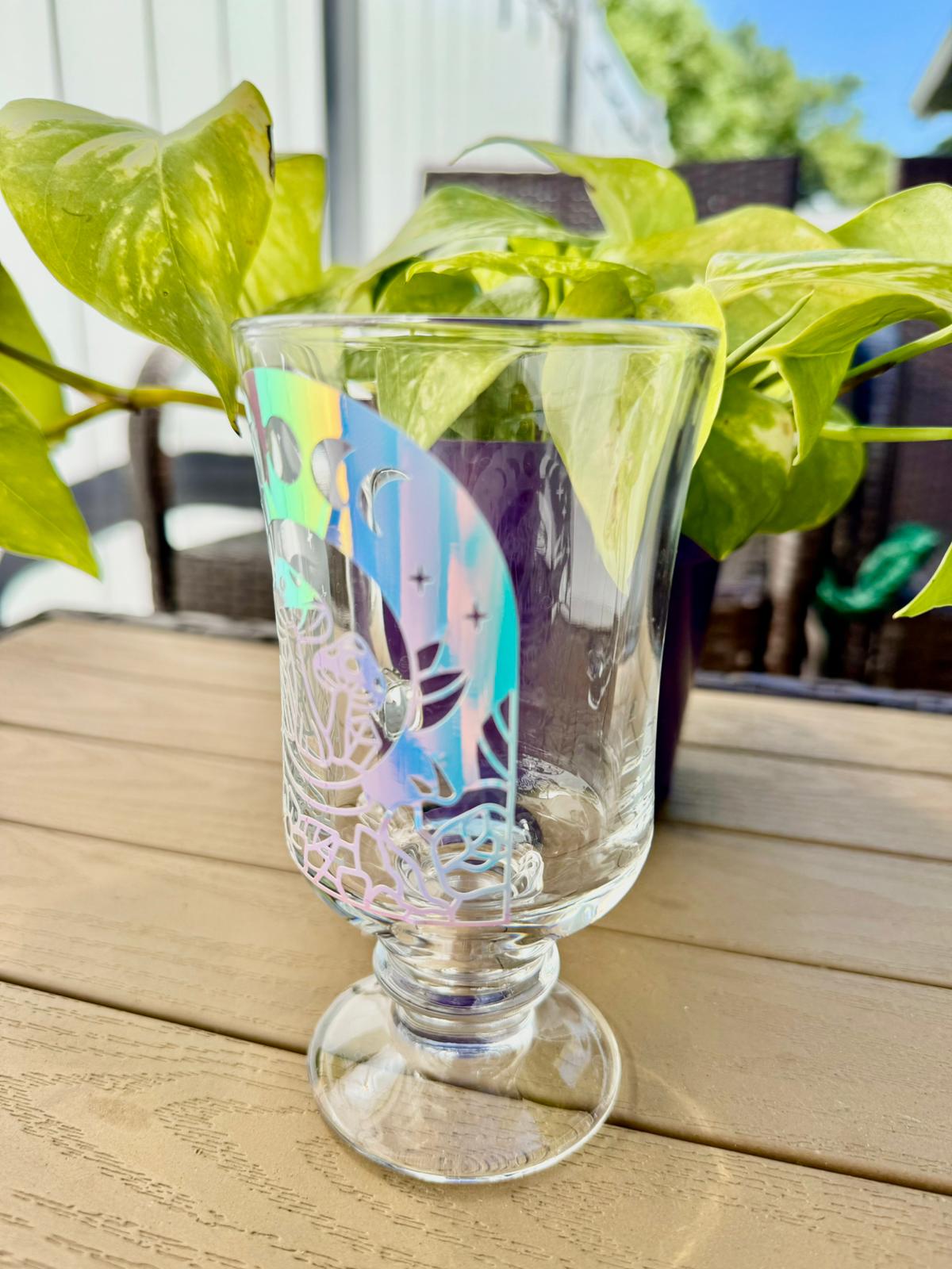 Hongo Mágico | Taza de cristal con dije de cristal.