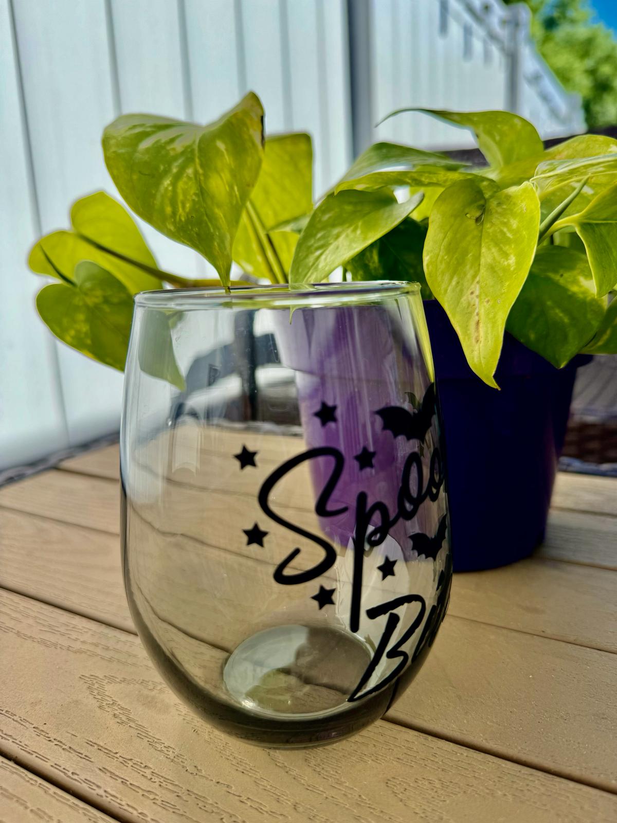 Perra espeluznante | Copa de vino ahumado sin tallo