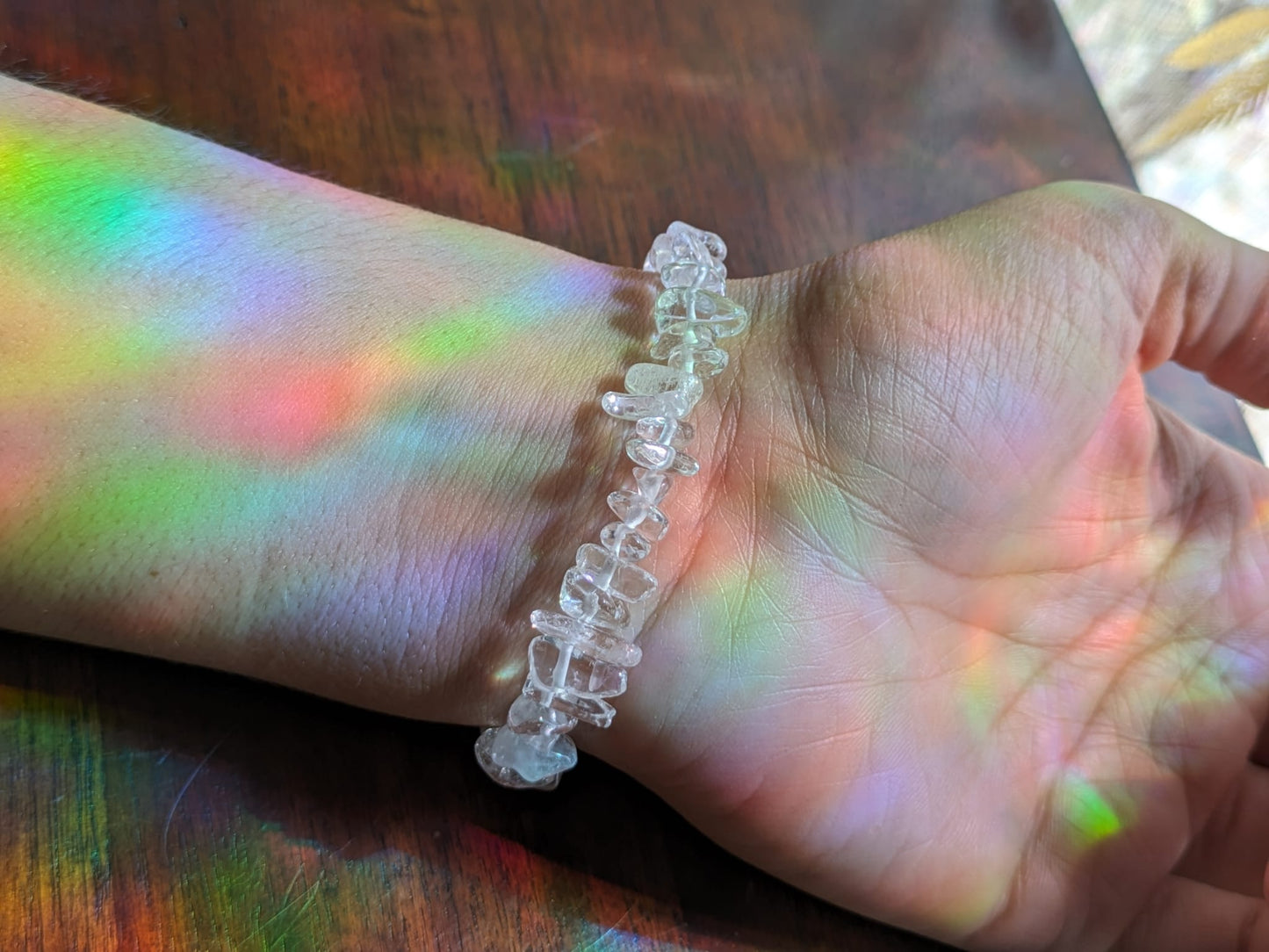 Pulsera de chip de cuarzo transparente