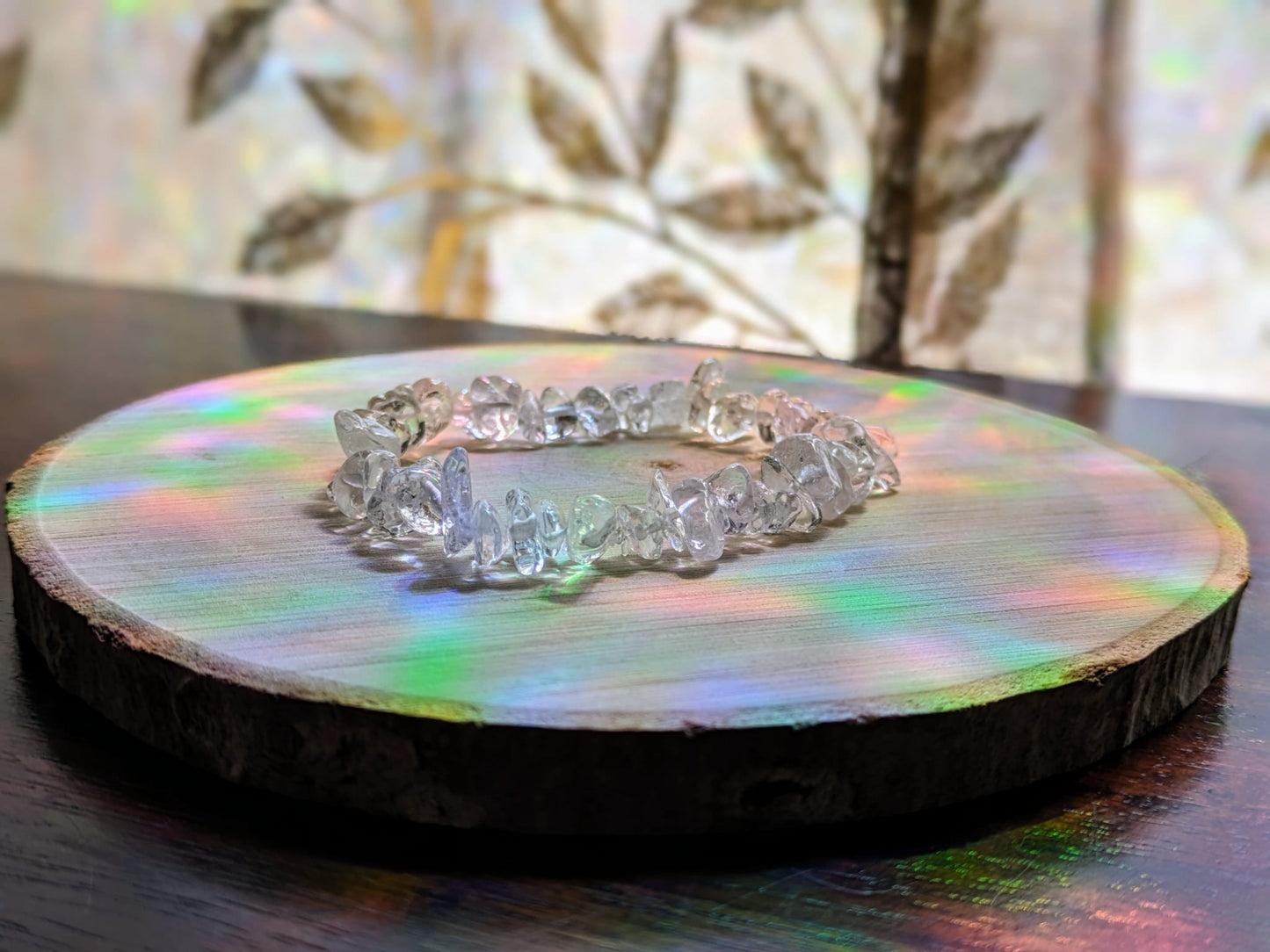 Pulsera de chip de cuarzo transparente