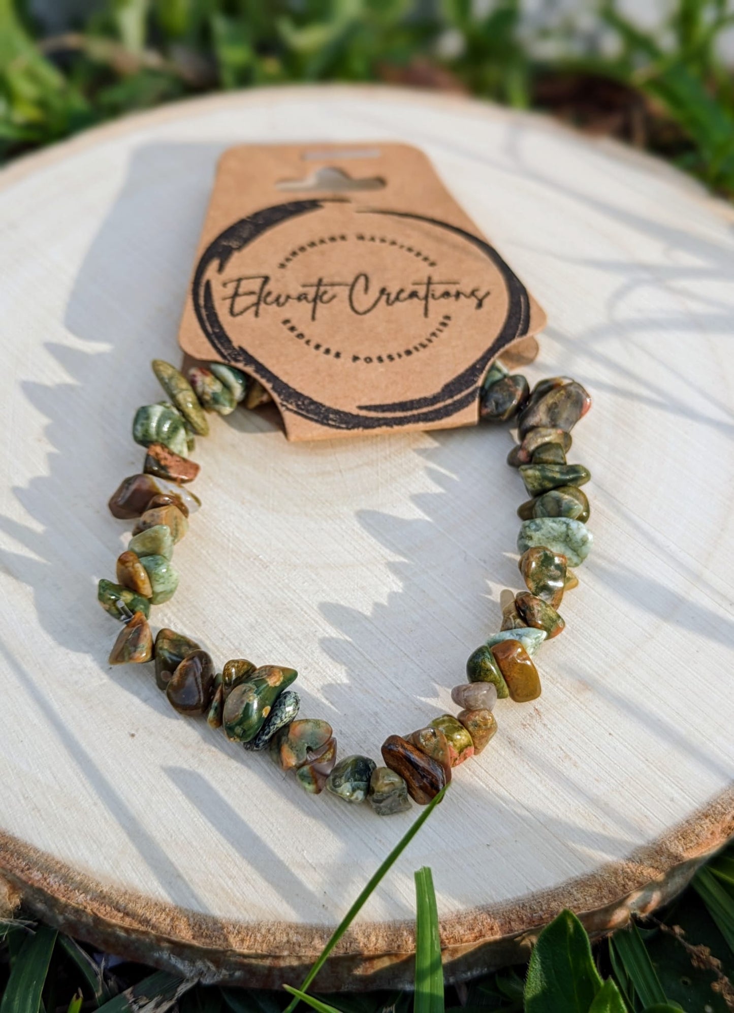 Pulsera de chips de riolita