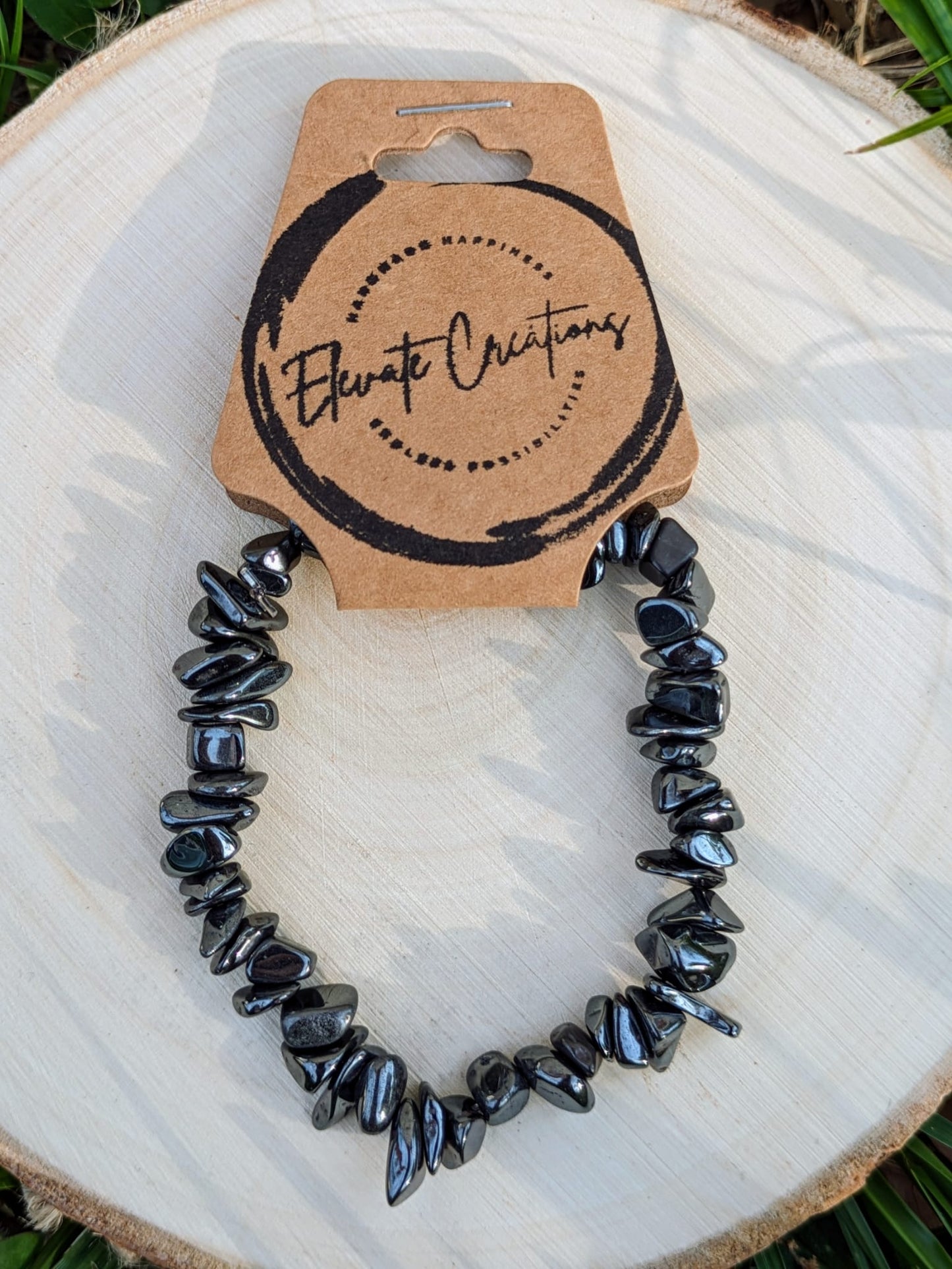 Pulsera de chips de hematita