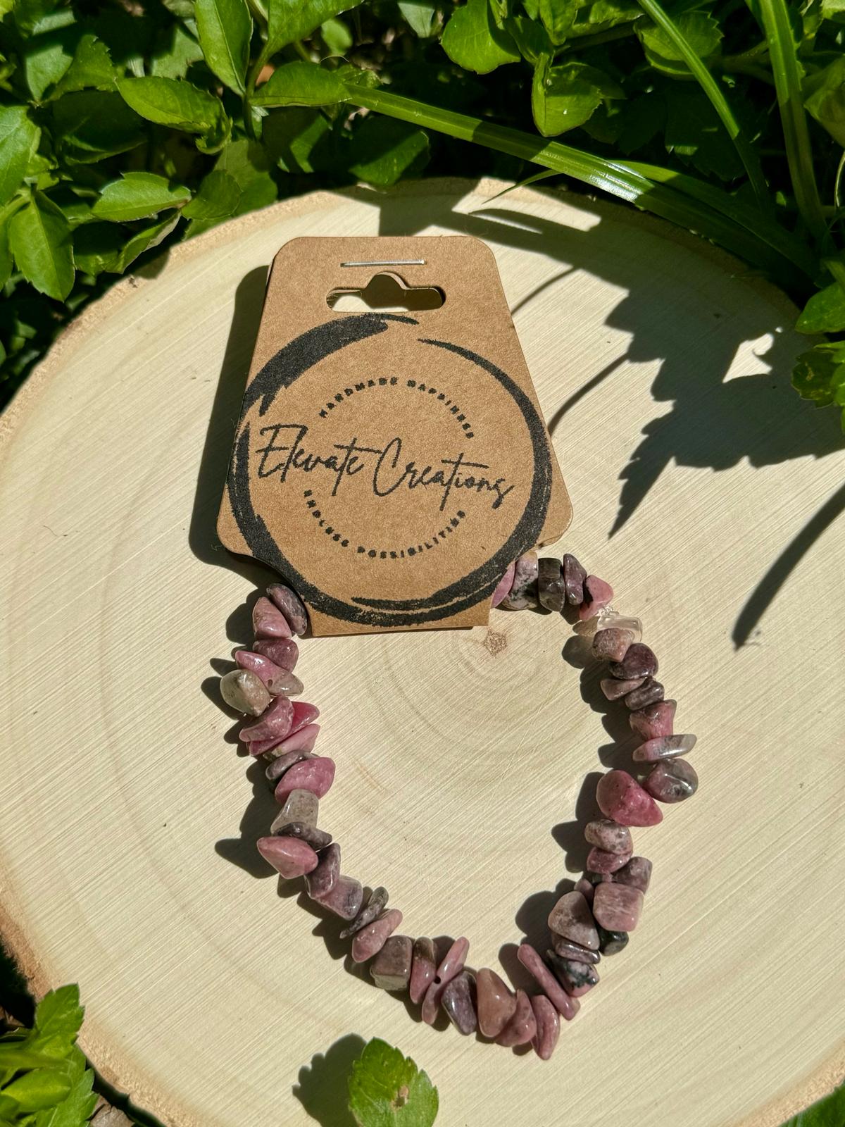 Pulsera de chips de rodonita