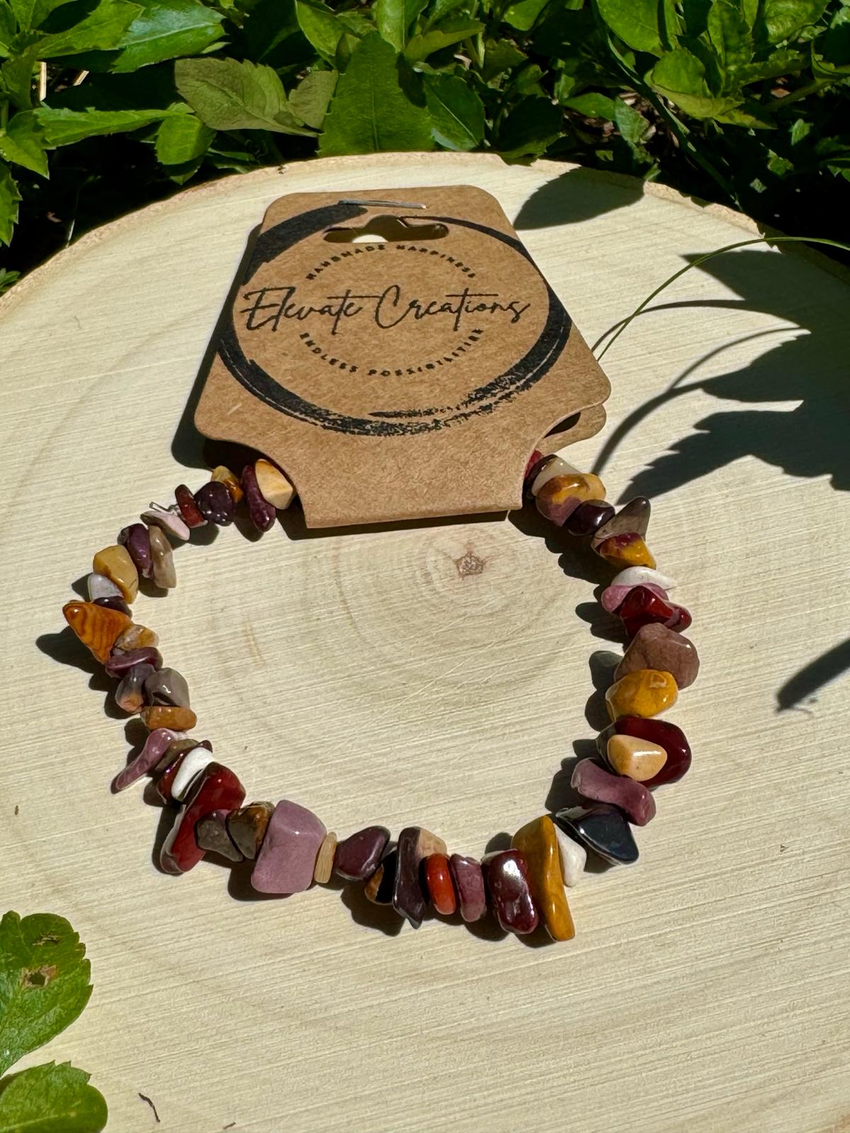 Pulsera de chips de mookaita