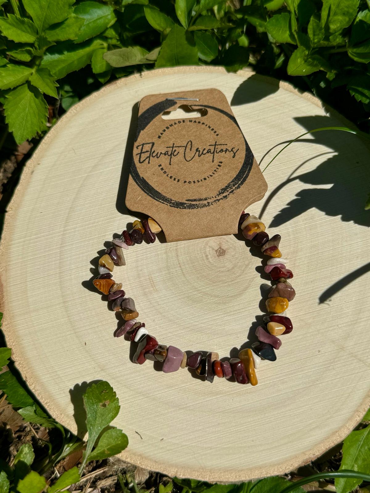 Pulsera de chips de mookaita