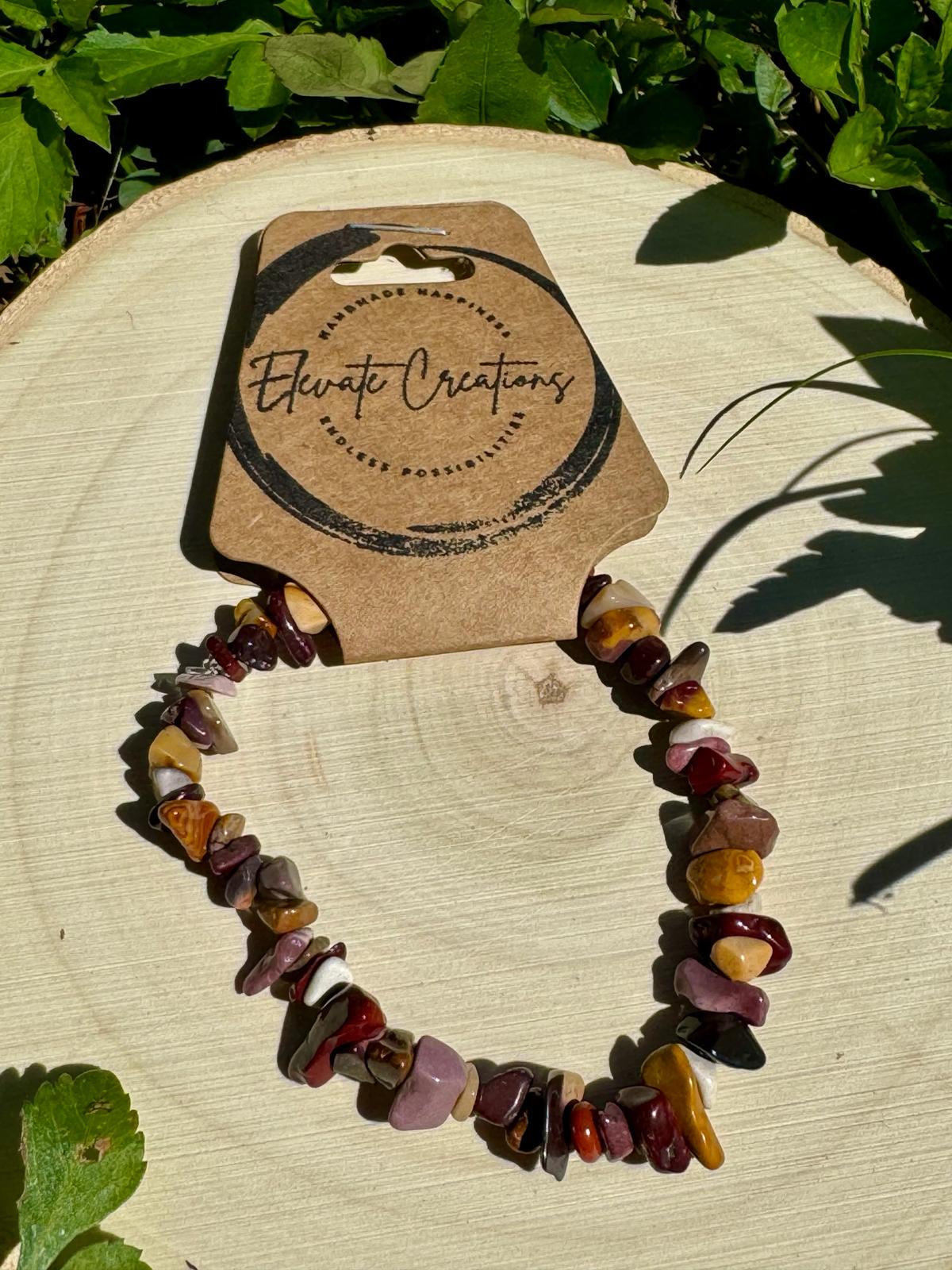 Pulsera de chips de mookaita