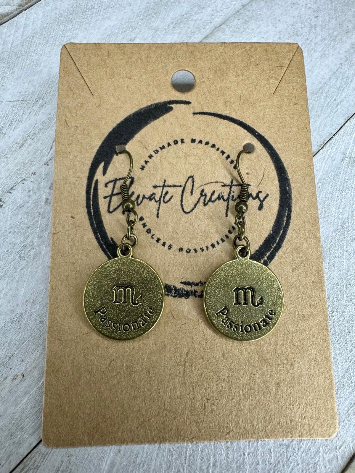 Pendientes Zodiaco Bronce-Oro | Escorpión