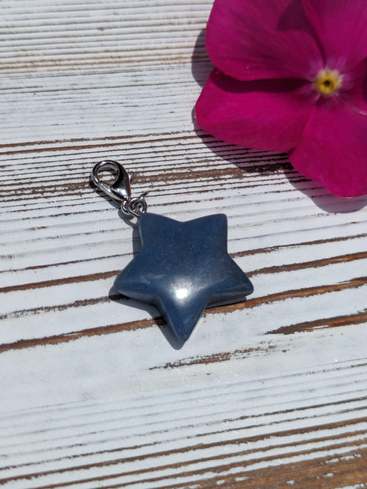Charm de cristal de estrella de aventurina azul