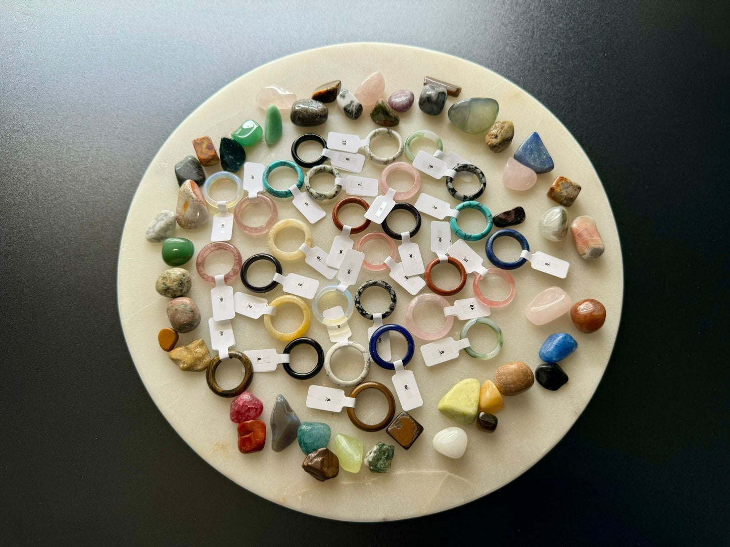 Anillos de cristal natural