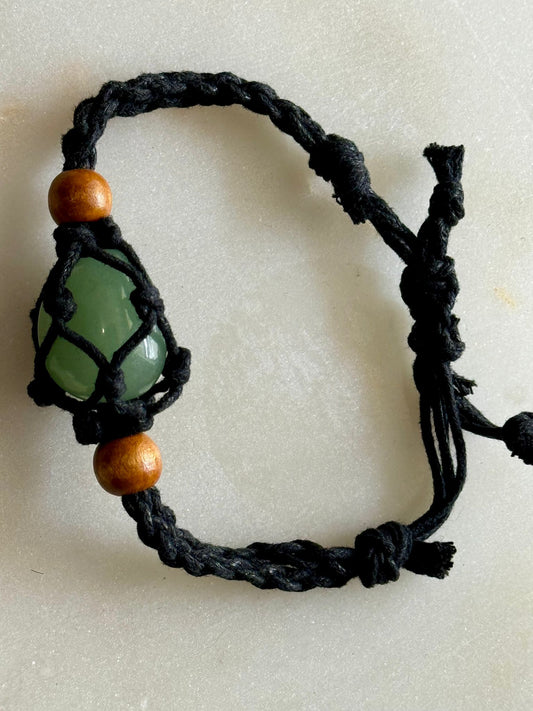 Aventurina verde | Pulsera de cuerda