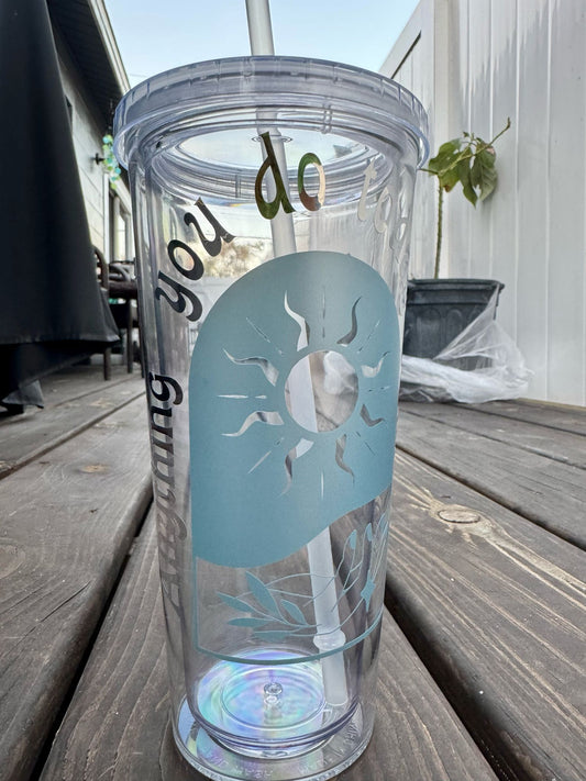 Anything You Do Today is Enough (24oz Tumbler with Lid and Straw)