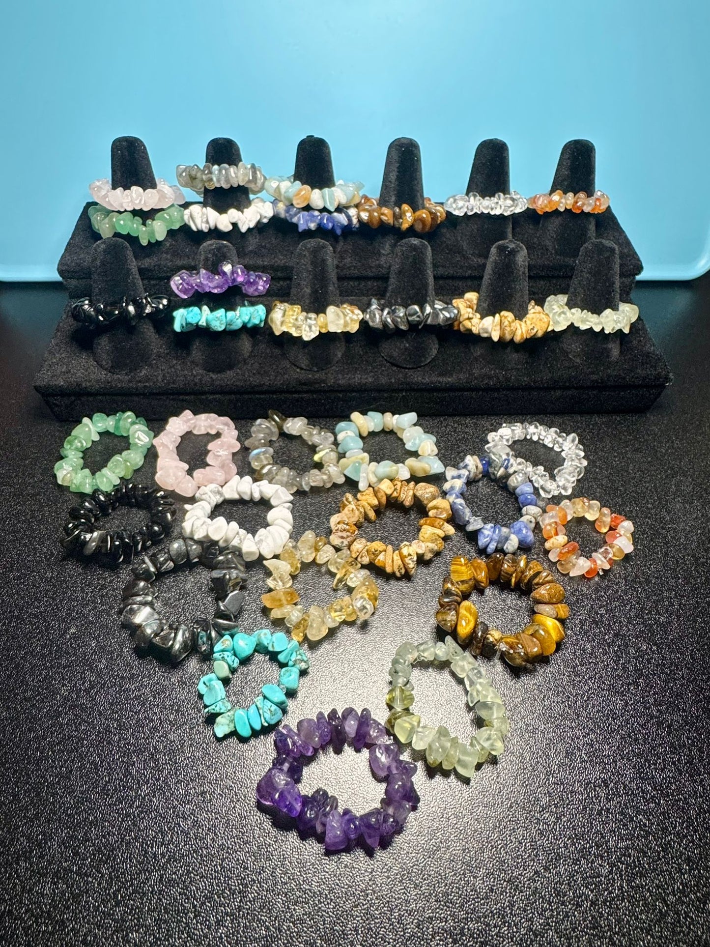 Elastic Crystal Chip Rings