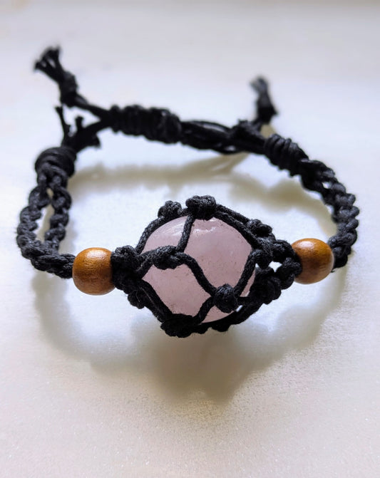 Rose Quartz | Rope Bracelet