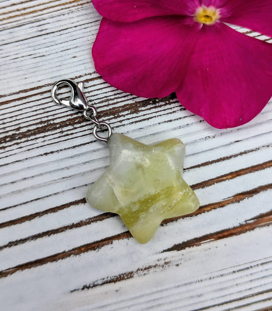 Charm de cristal de estrella serpentina