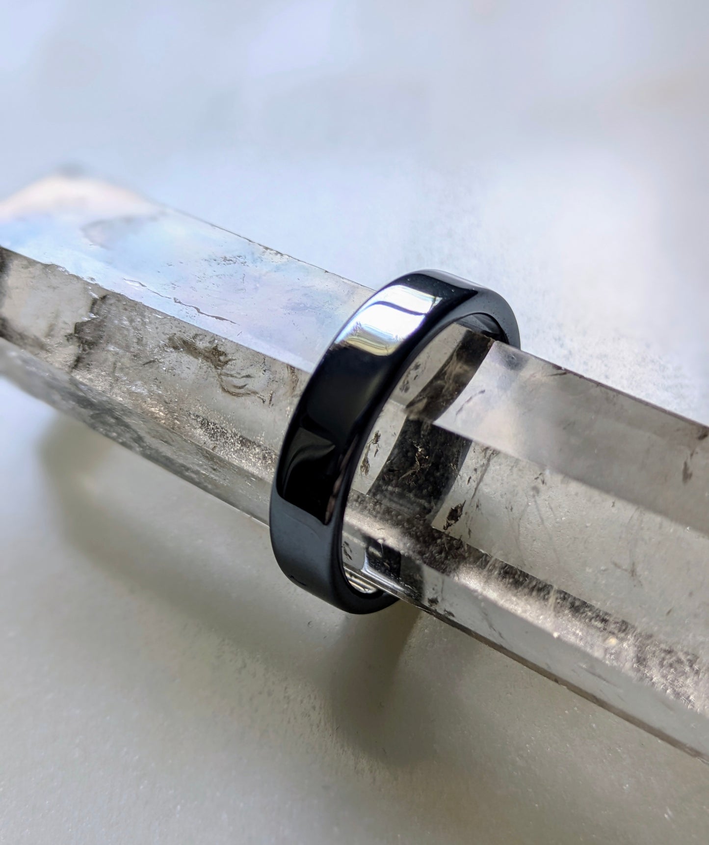 Flat Hematite Ring