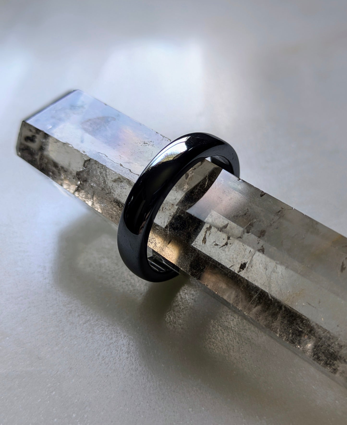 Round Hematite Ring