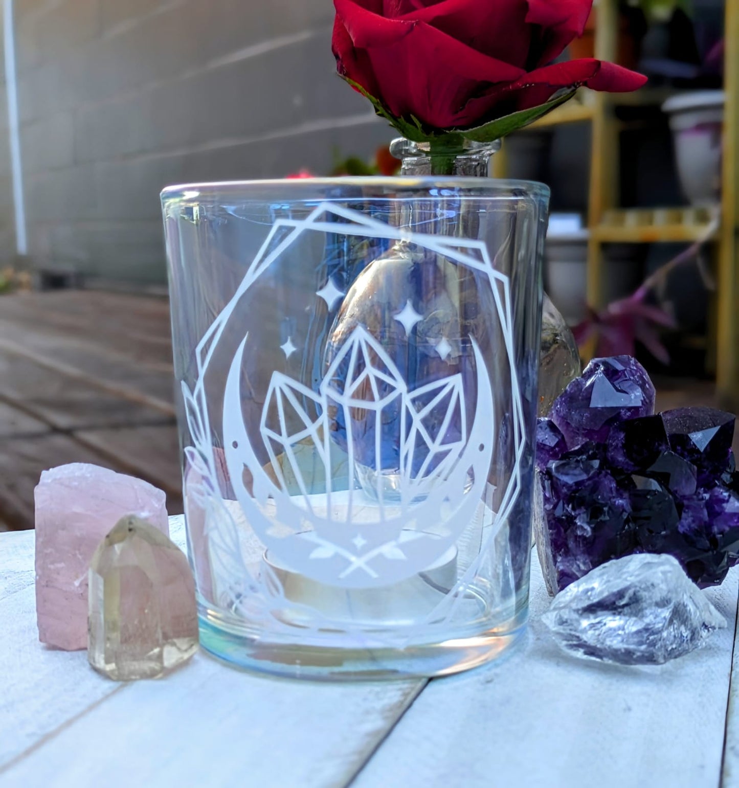 Glass Candle Holder