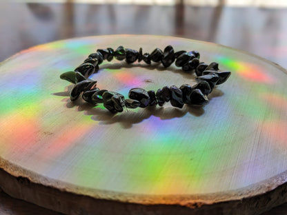 Black Obsidian Chip Bracelet