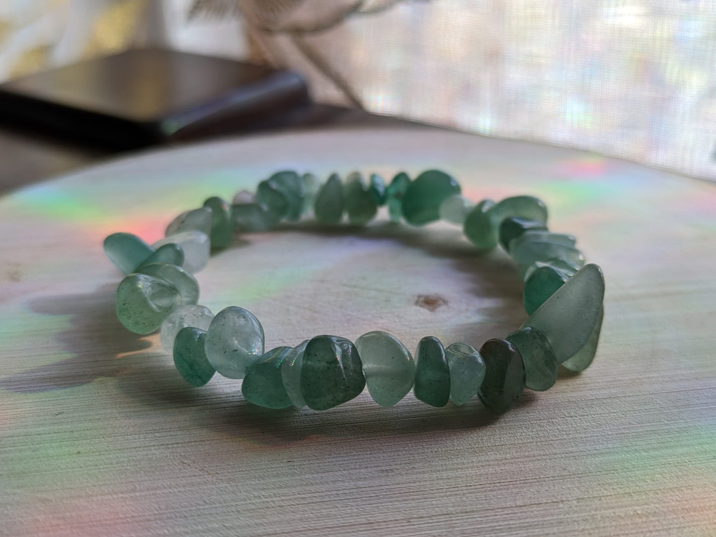 Green Aventurine Chip Bracelet