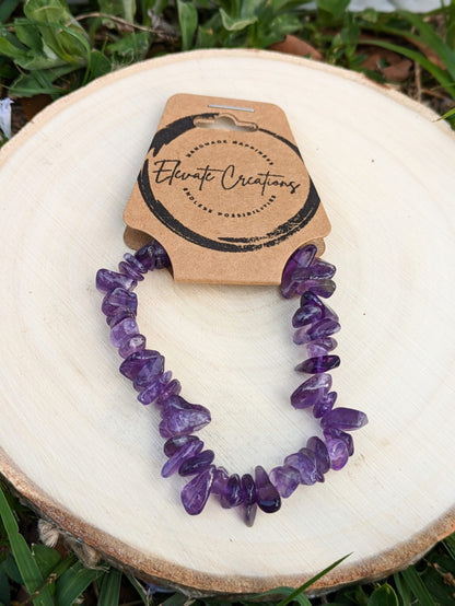 Amethyst Chip Bracelet