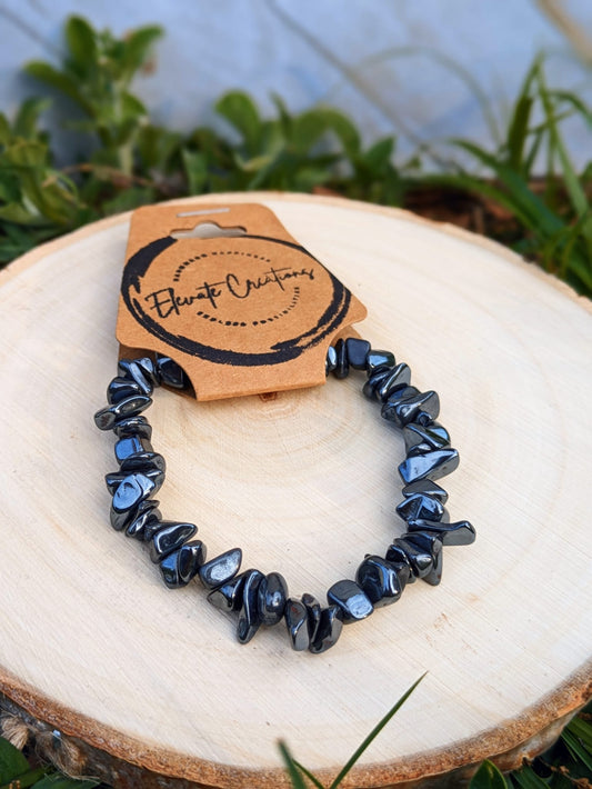 Hematite Chip Bracelet