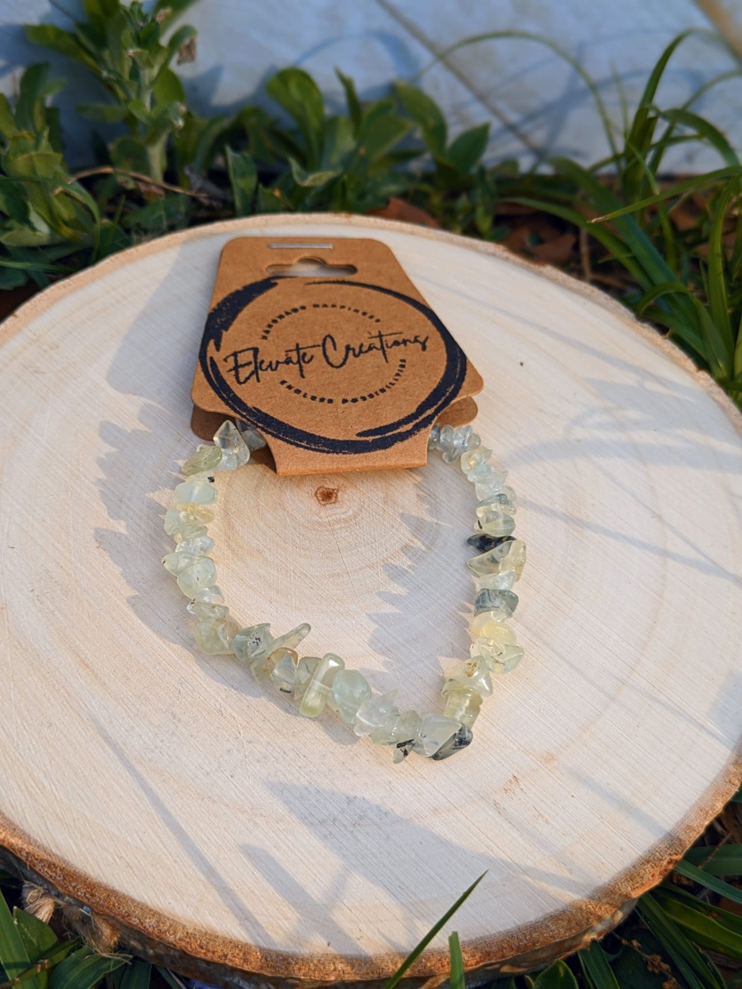 Prehnite Chip Bracelet