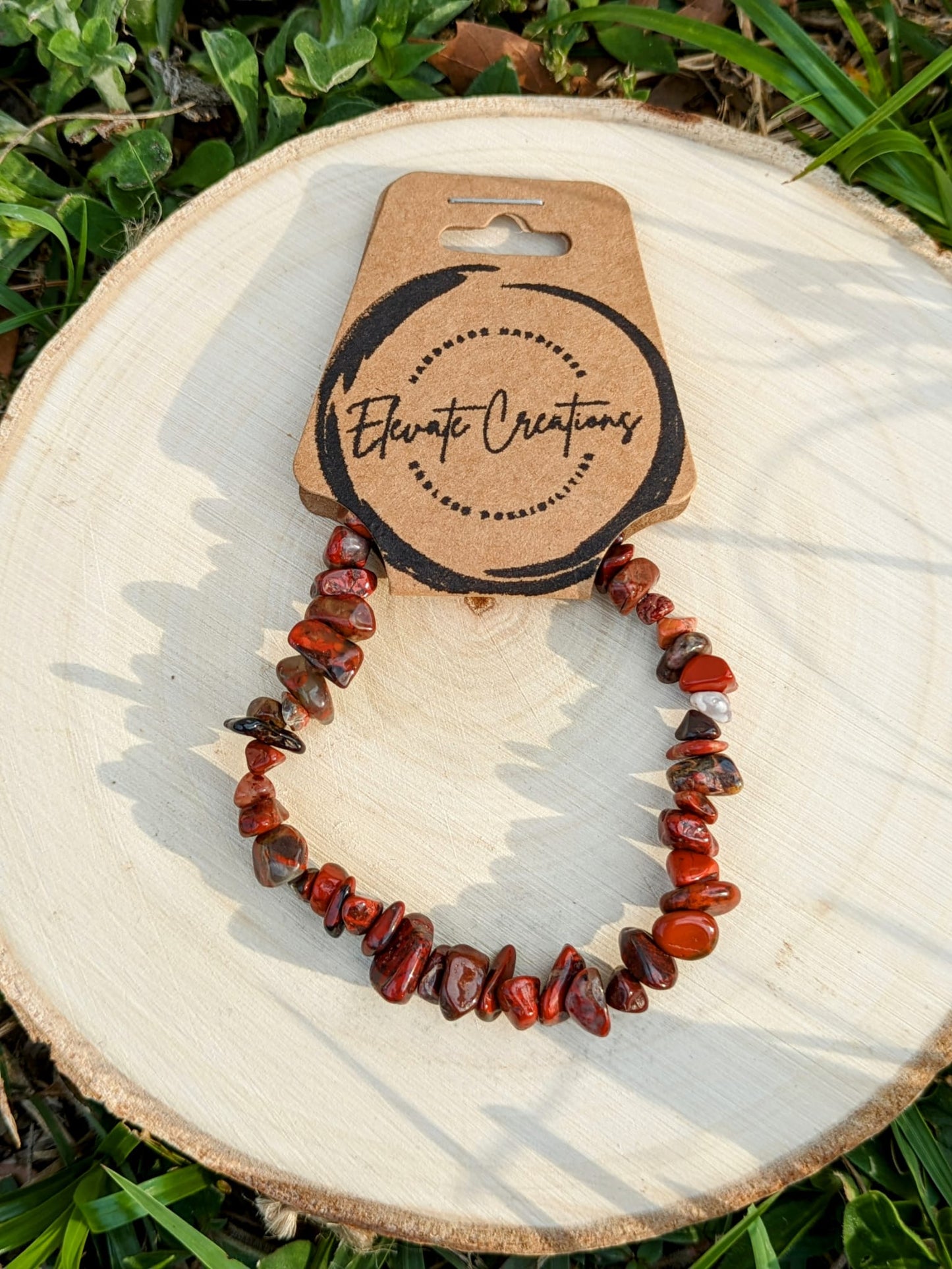 Brecciated Jasper Chip Bracelet