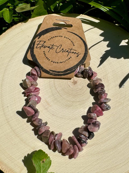 Rhodonite Chip Bracelet