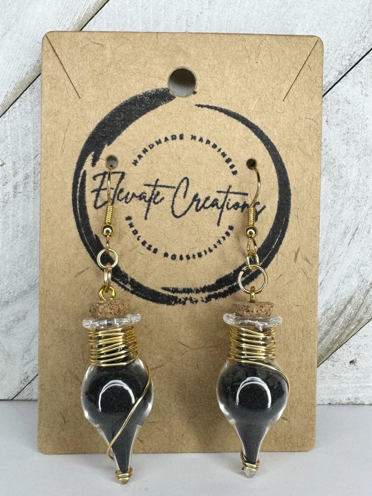 Black Salt Earrings