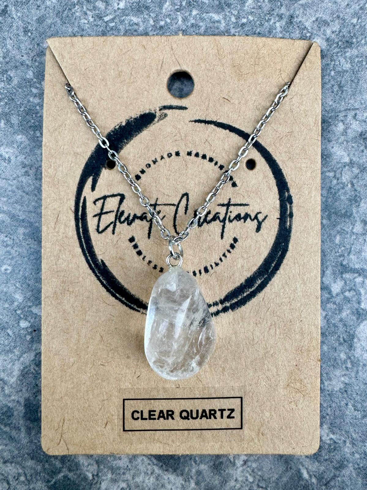 Clear Quartz Charm Necklace