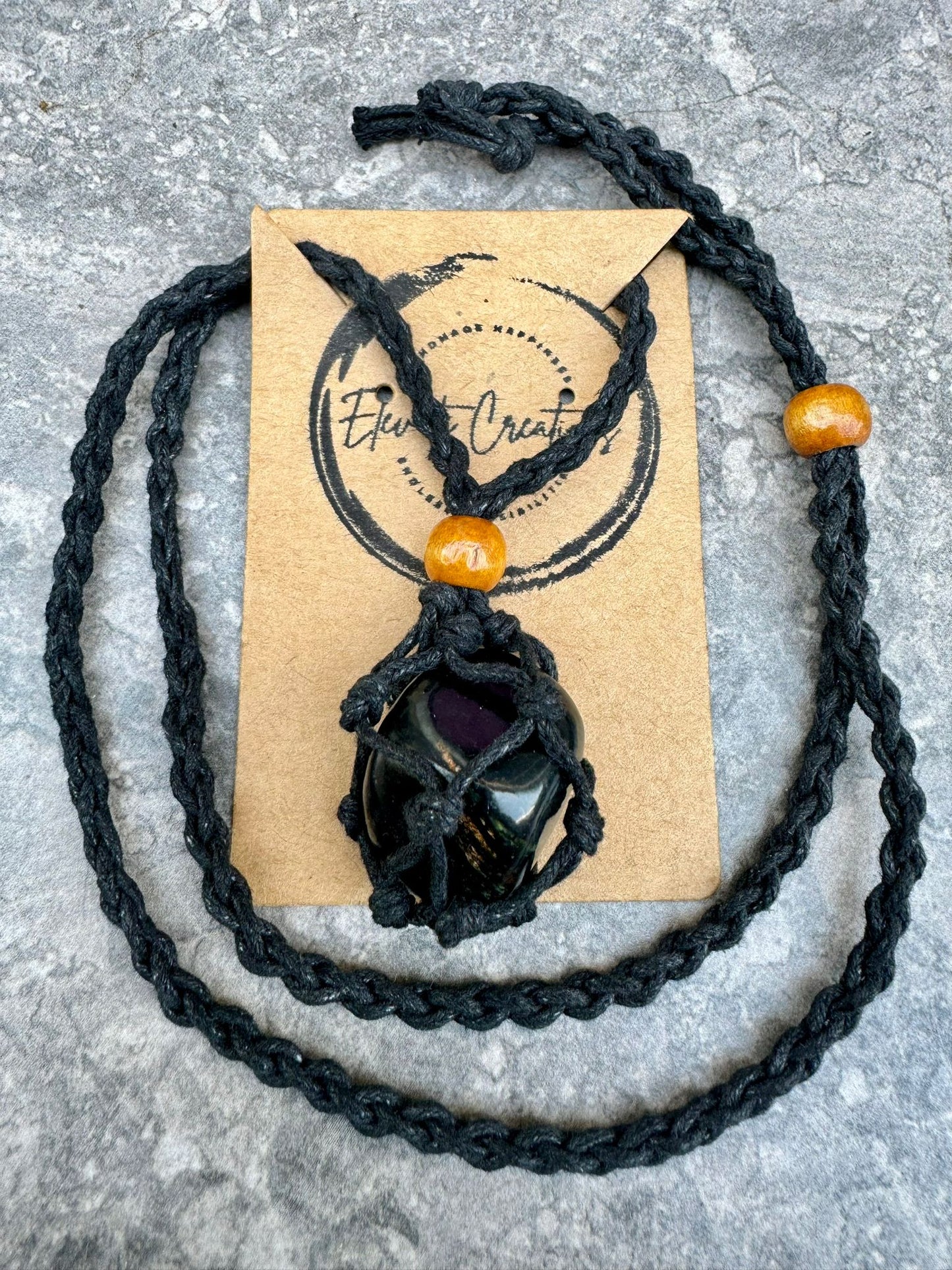 Black Agate | Rope Necklace