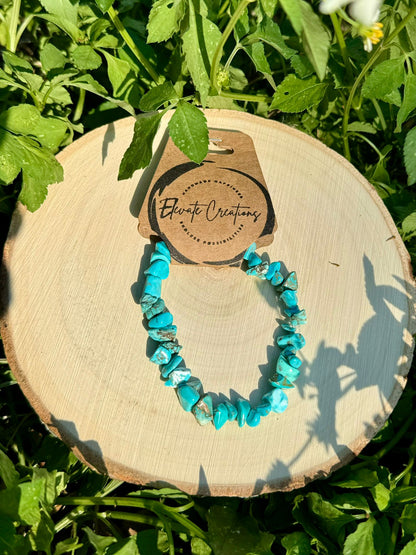 Turquoise Howlite Chip Bracelet