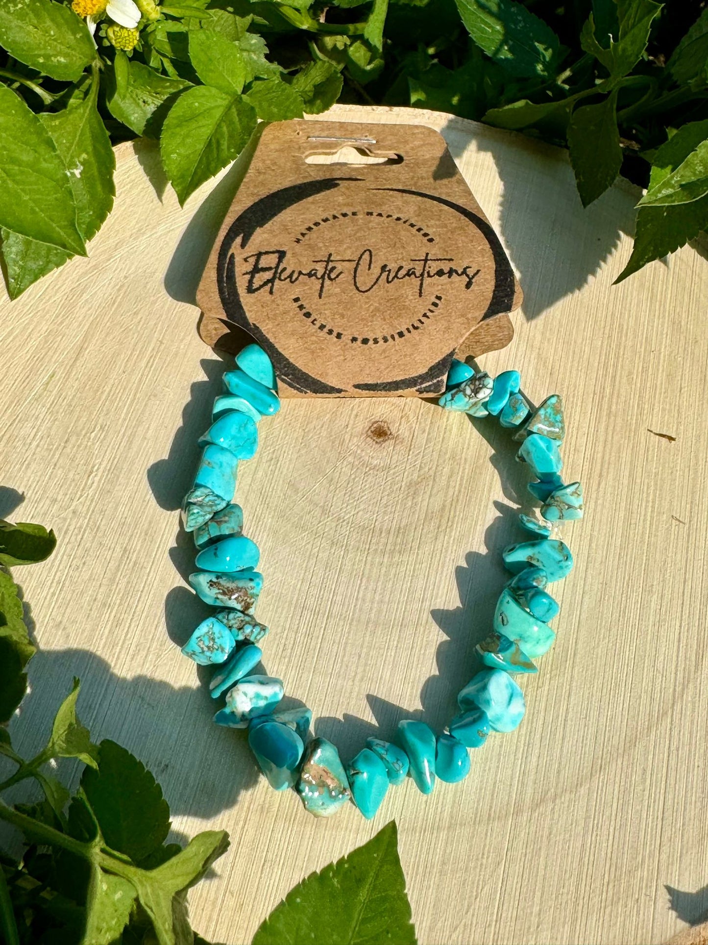 Turquoise Howlite Chip Bracelet