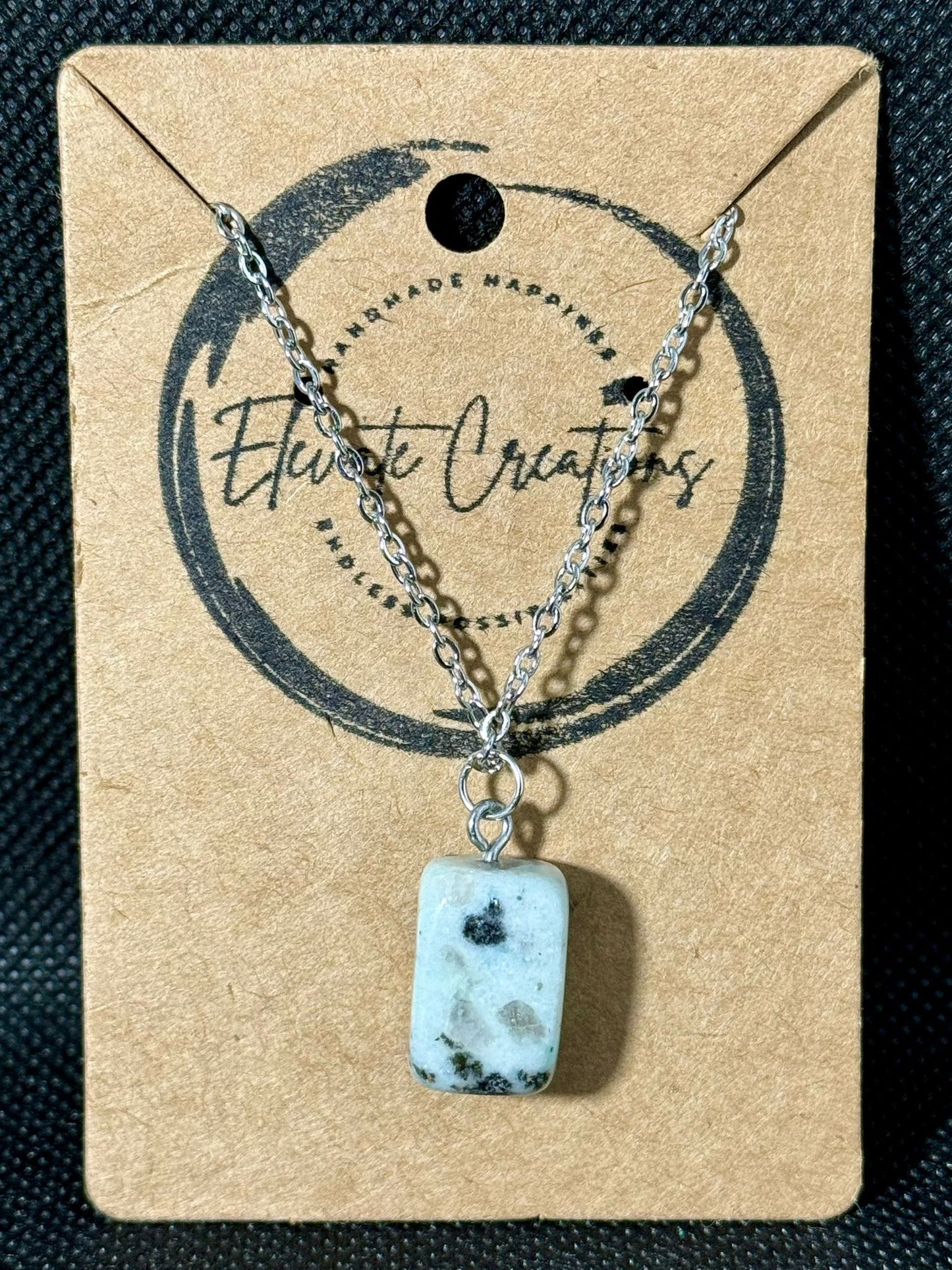 Kiwi Jasper Charm Necklace