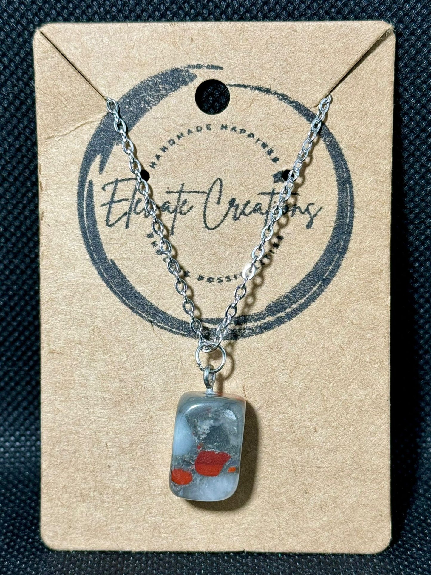 Bloodstone Charm Necklace