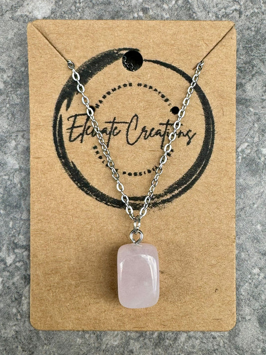 Rose Quartz Charm Necklace