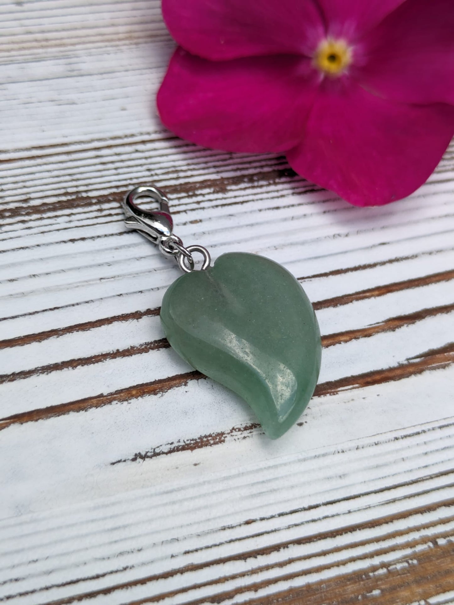 Green Aventurine Heart Crystal Charm