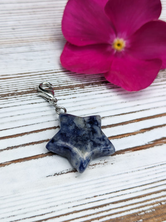 Sodalite Star Crystal Charm