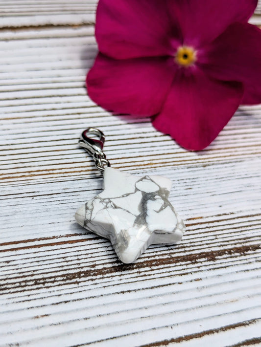 Magnesite Star Crystal Charm