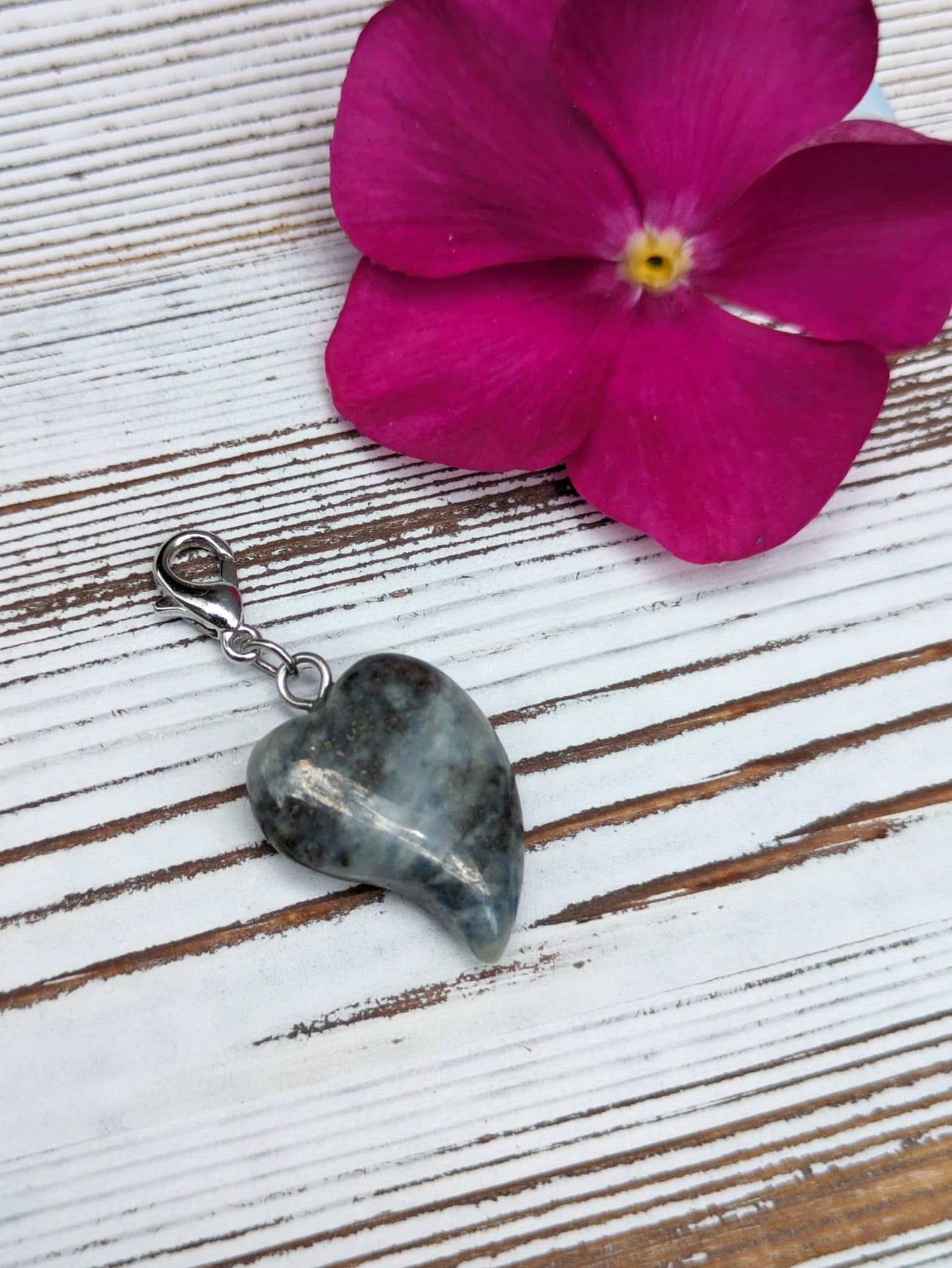 Lapis Lazuli Heart Crystal Charm