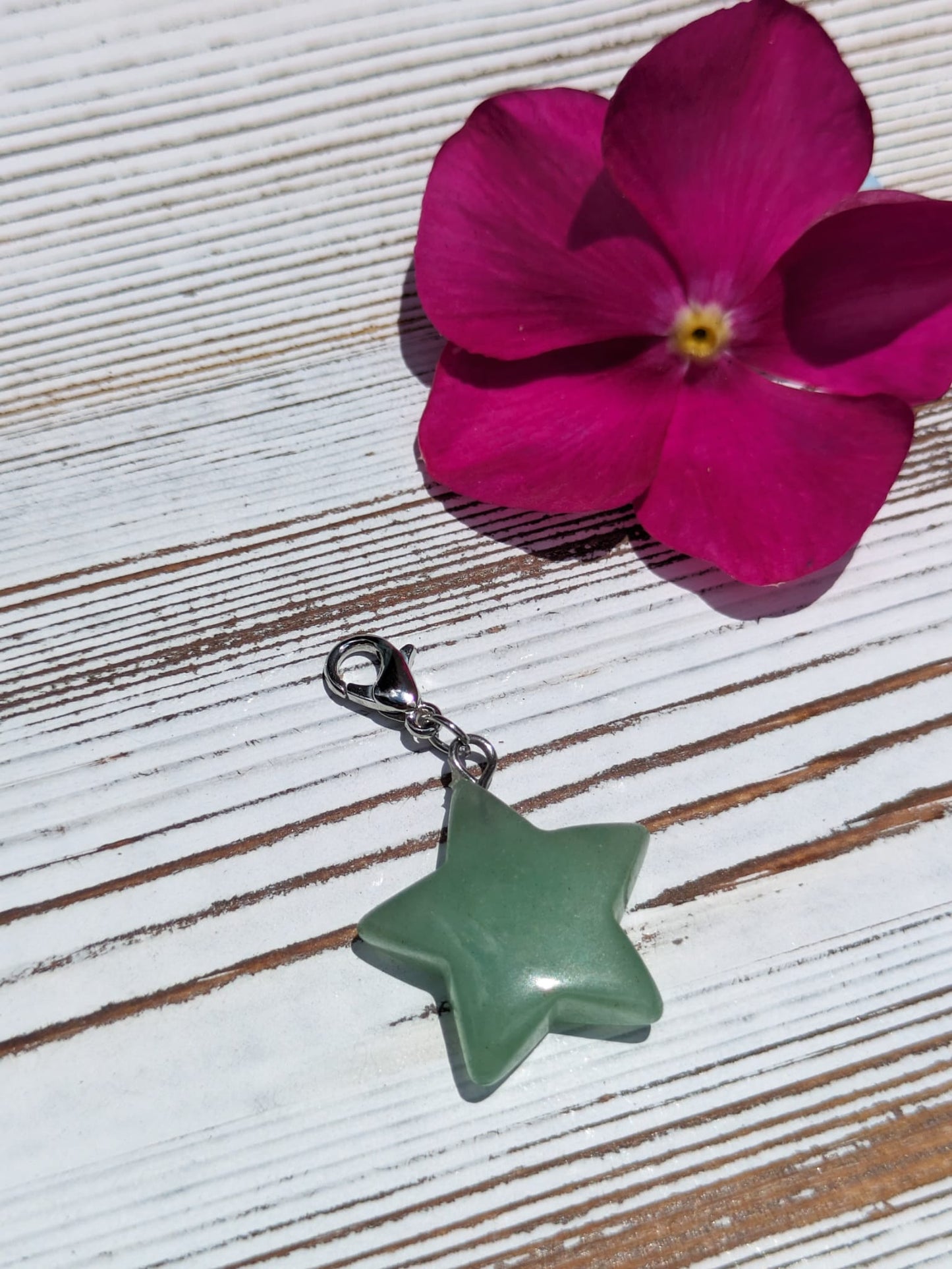 Green Aventurine Star Crystal Charm