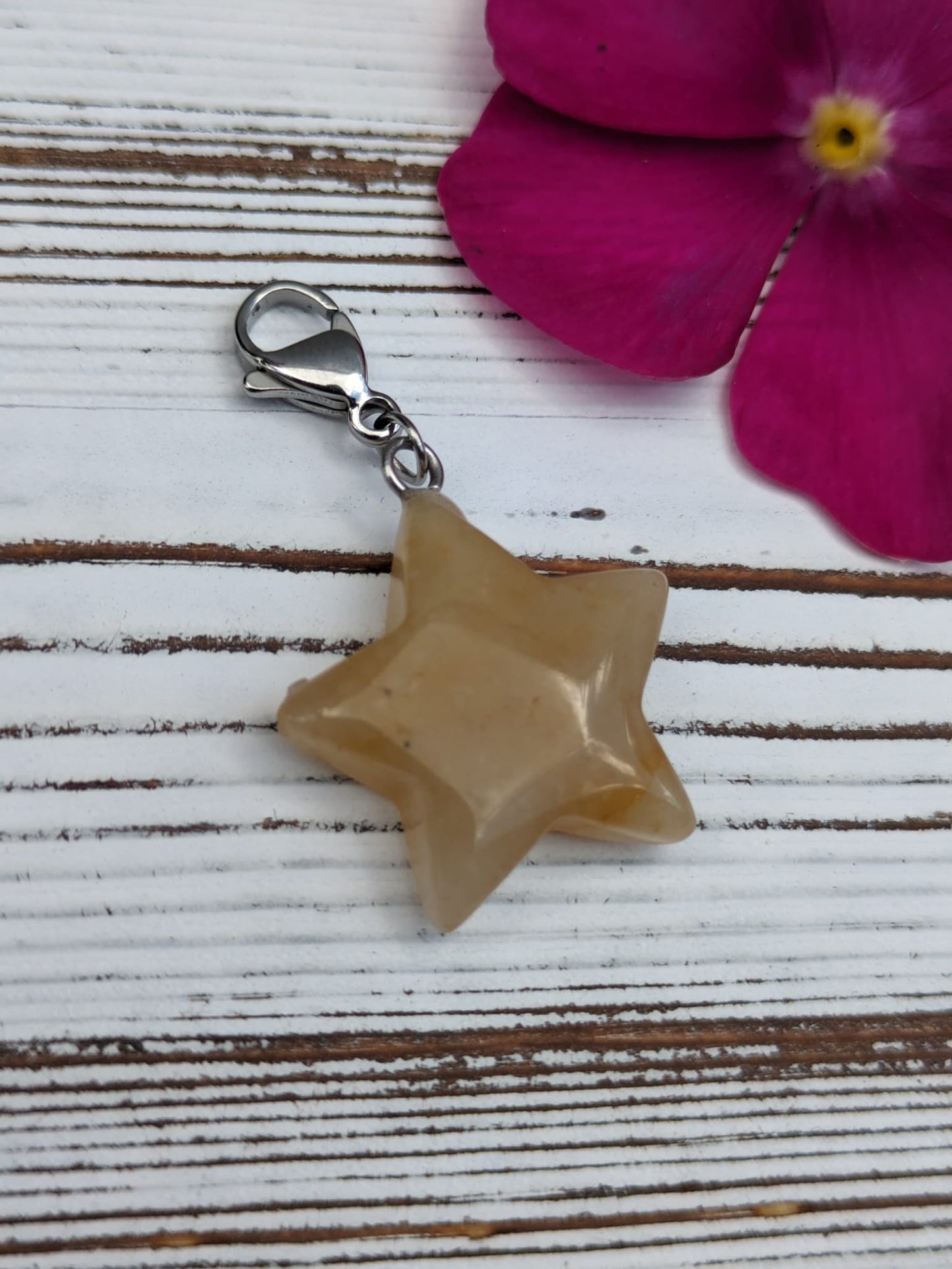 Yellow Aventurine Star Crystal Charm