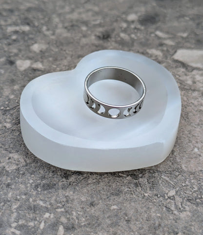 Heart-Shaped Selenite Charging Plate