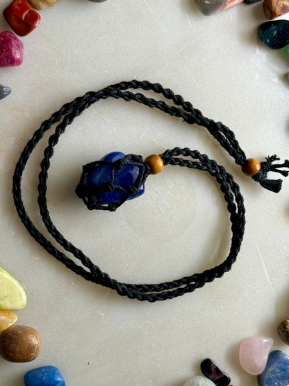 Blue Agate | Rope Necklace