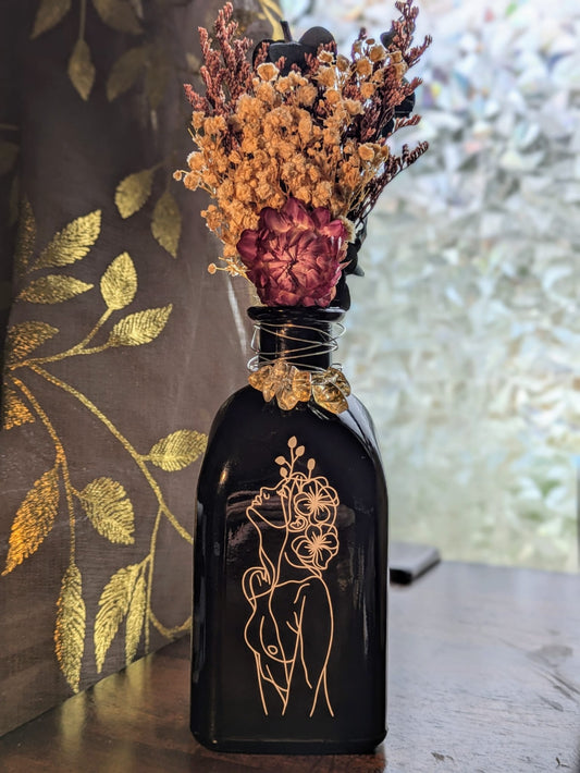 Decorative Vase with Citrine Wire Wrap