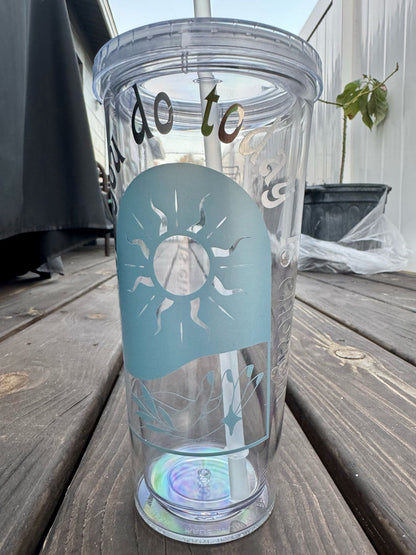 Anything You Do Today is Enough (24oz Tumbler with Lid and Straw)
