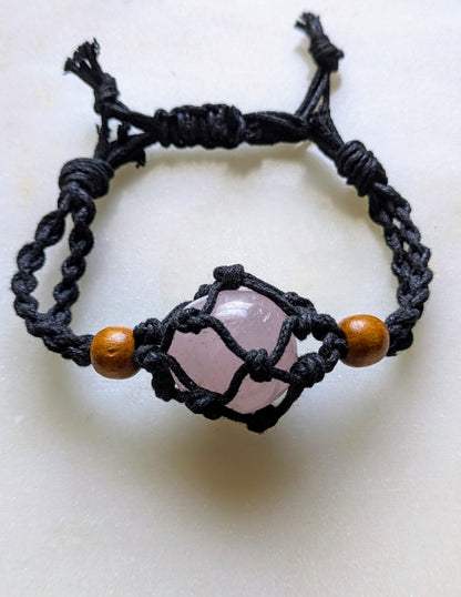 Rose Quartz | Rope Bracelet