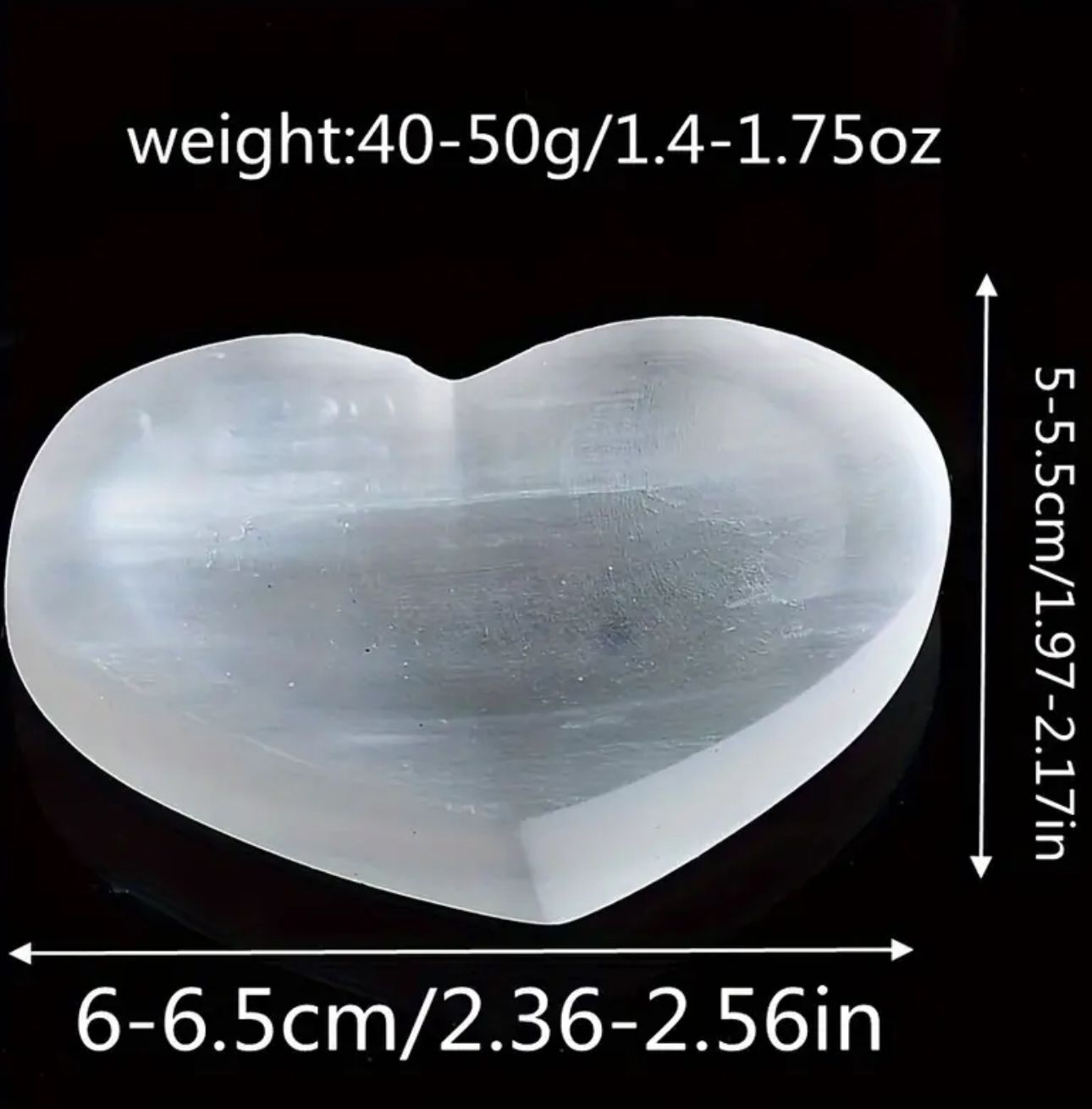 Heart-Shaped Selenite Charging Plate