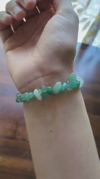 Green Aventurine Chip Bracelet